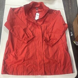 Eileen Fisher Red Trench Coat Large